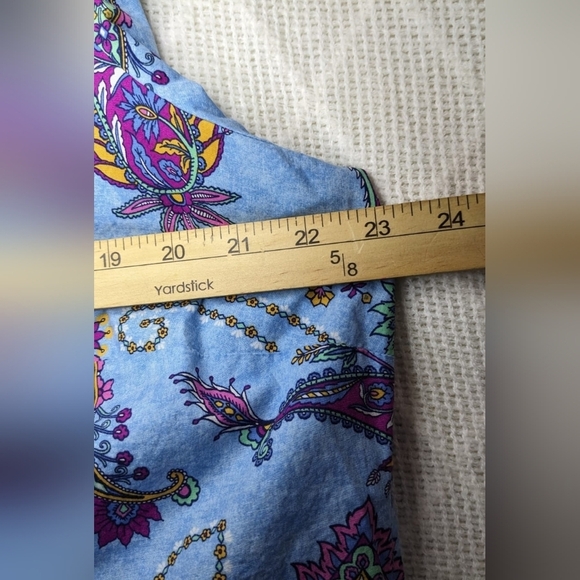 Talbots Paisley Cotton Button Front Shirt‎ - Swirly Paisley Size 1X - Picture 10 of 11
